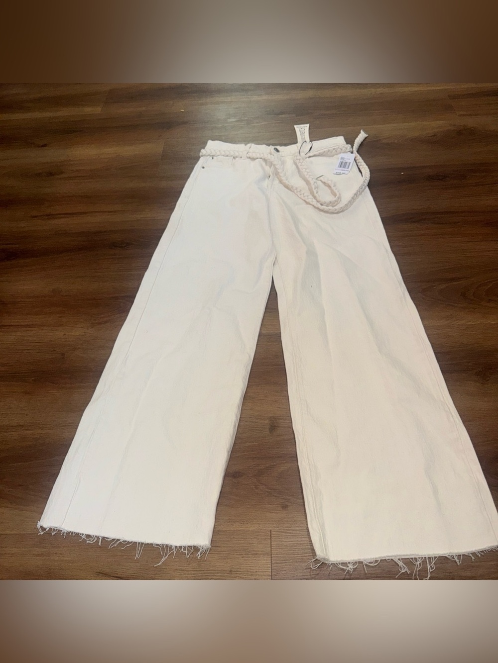 Womens 6/28 Kensie Jeans RETRO  The Carla Luxe Cream High Rise Wide Leg
